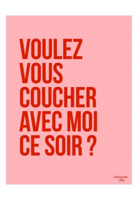 Affiche Voulez vous Pêche et rouge