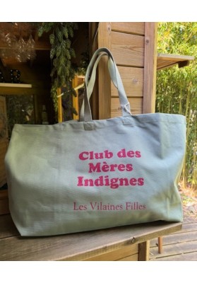 Sac XXL en coton Club des mères indignes coloris Céladon
