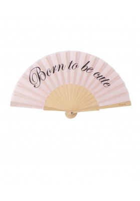 Mini Eventail Born to be cute rose poudré