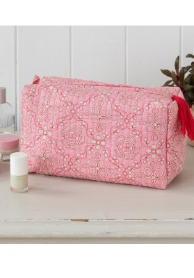 Trousse de toilette imprimé rose