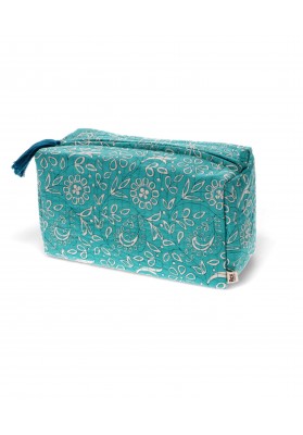 Trousse de toilette imprimé bleu