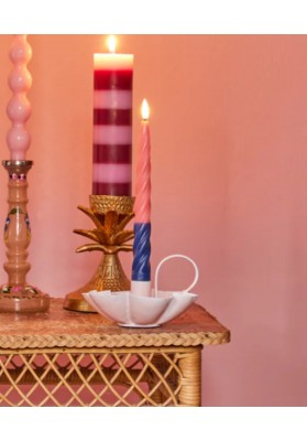 Bougies torsadées led bleu et rose pack de 2 marque rice