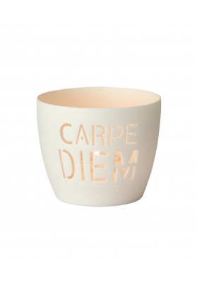 Photophore en porcelaine CARPE DIEM