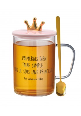 Mug en verre pour les princesses