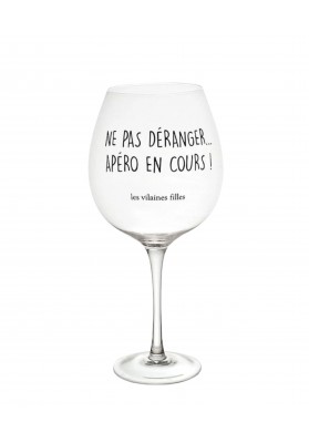 Verre à vin XL 75cl Ne pas déranger Apéro en cours