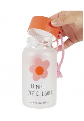 Gourde en verre C'est de l'eau