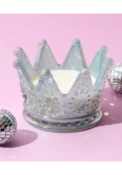 Bougie La reine du dance floor coloris  Bleu parfum Ambre