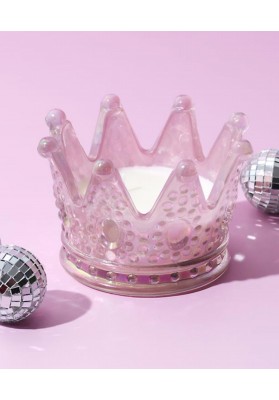 Bougie La reine du dance floor coloris Rose parfum Ambre