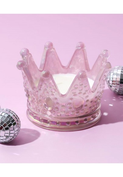 Bougie La reine du dance floor coloris Rose parfum Ambre