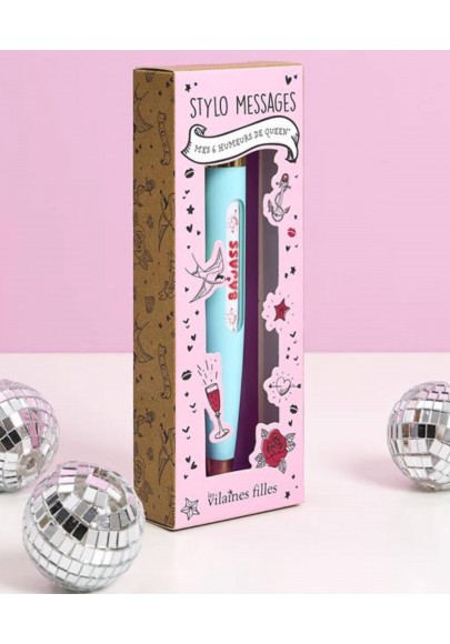 Stylo à messages coloris bleu