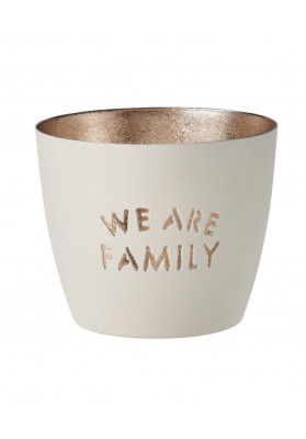 Photophore en porcelaine WE ARE FAMILY