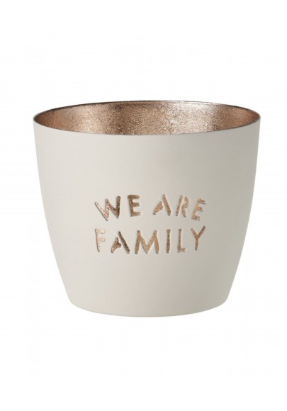 Photophore en porcelaine WE ARE FAMILY