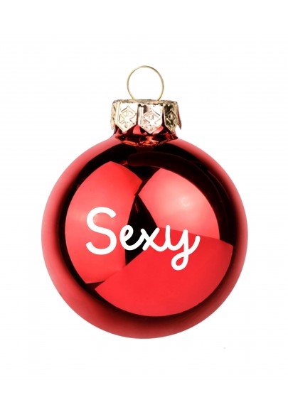 Boule de noël Sexy rouge Brillant
