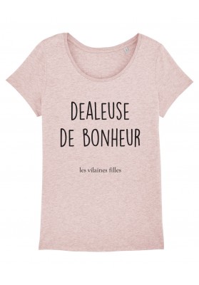Tee-shirt col rond Dealeuse de bonheur bio