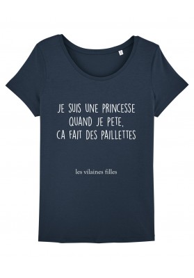 Tee-shirt col rond Je suis une princesse