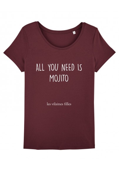 Tee-shirt col rond All you need is Mojito bio