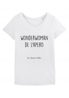 Tee-shirt col rond wonderwoman bio