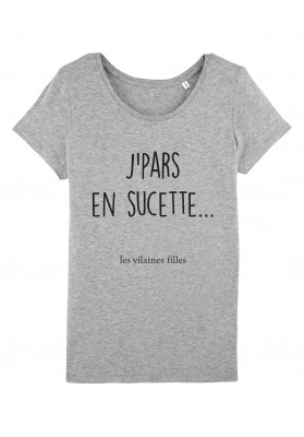 Tee-shirt col rond J'pars en sucette bio