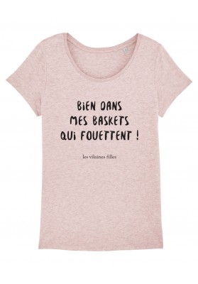 Tee-shirt col rond Bien dans mes baskets bio