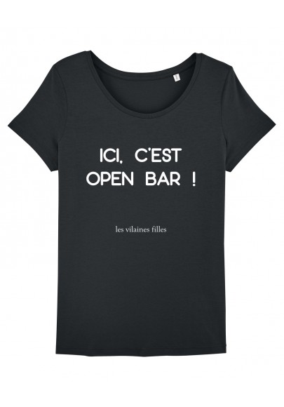 Tee-shirt col rond Open bar bio