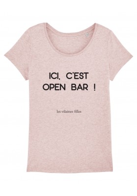 Tee-shirt col rond Open bar bio
