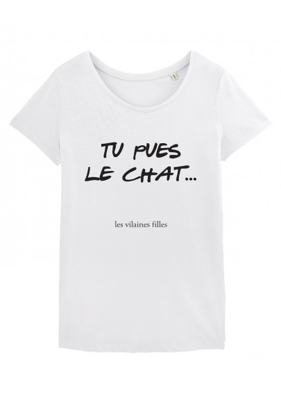 Tee-shirt col rond Tu pues le chat bio