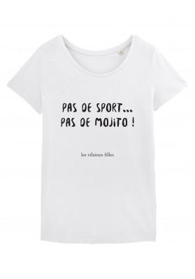 Tee-shirt col rond Pas de sport, pas de mojito bio