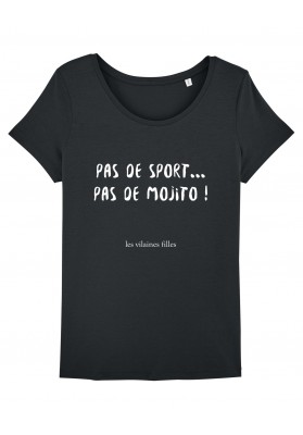Tee-shirt col rond Pas de sport, pas de mojito bio
