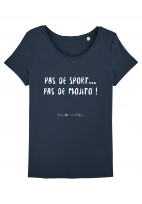 Tee-shirt col rond Pas de sport, pas de mojito bio