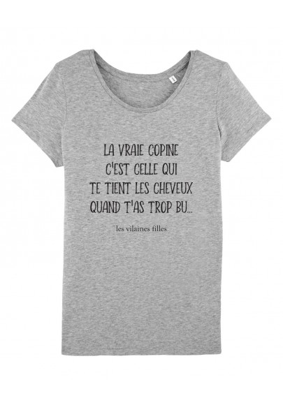 Tee-shirt col rond La vraie copine bio