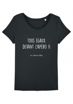 Tee-shirt col rond Tous égaux devant l'apéro bio
