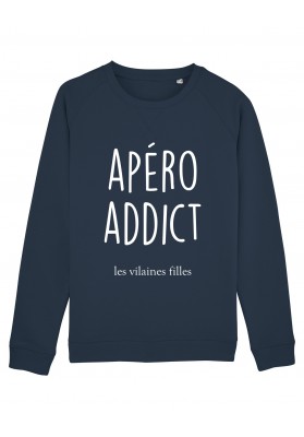 Sweat Apero addict bio marque les vilaines filles