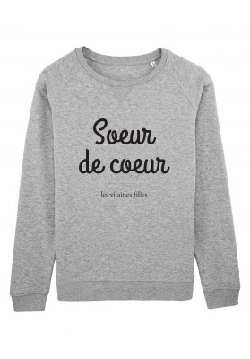 Sweat Soeur de coeur bio marque les vilaines filles