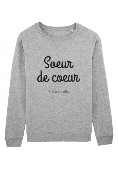 Sweat Soeur de coeur bio marque les vilaines filles