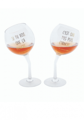 Coffret de 2 verres penchés