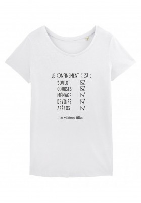 Tee-shirt Le confinement marque c’est les vilaines filles