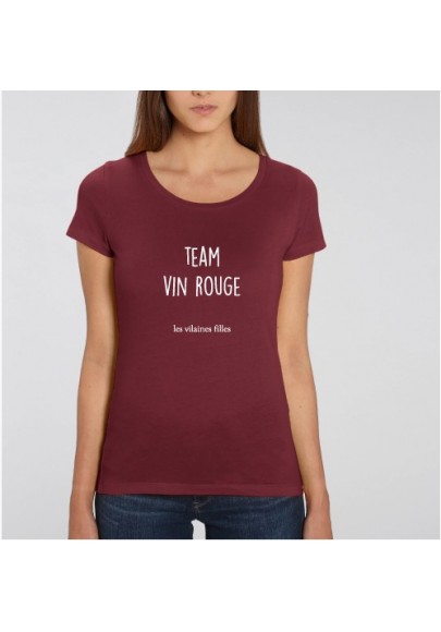 Tee-shirt Team vin rouge bio marque les vilaines filles