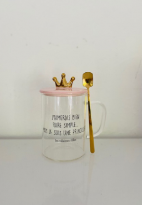 Mug en verre pour les princesses