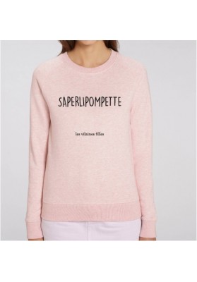 Sweat Saperlipompette marque les vilaines filles