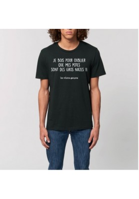 Tee-shirt homme Je bois pour oublier marque les vilaines filles humour