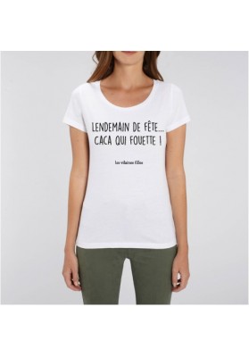 Tee-shirt Lendemain de fête, caca qui fouette marque les vilaines filles