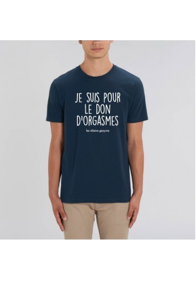 Tee-shirt homme Don d'orgasme bio marque les vilaines filles