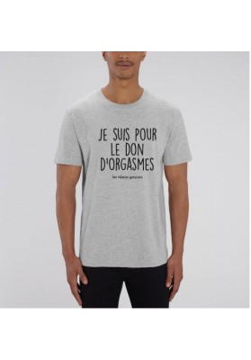 Tee-shirt homme Don d'orgasme bio marque les vilaines filles