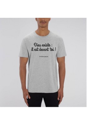 Tee-shirt homme  Dieu existe bio marque les vilaines filles