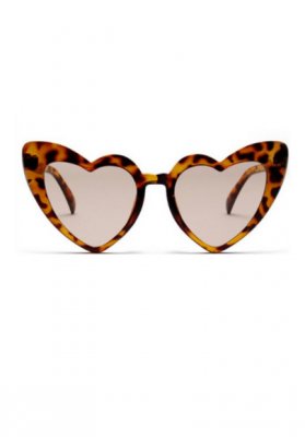 Lunettes de soleil coeur eighties panthère
