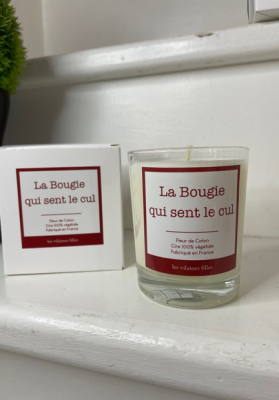 Bougie qui sent le C.. parfum Coton