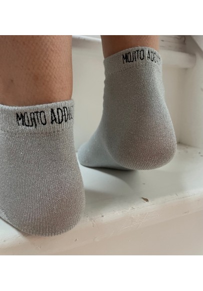 Chaussettes grises à paillettes  Mojito addict