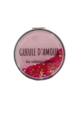 Miroir de poche à paillettes