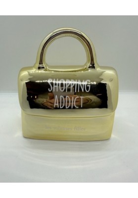 Tirelire sac à main Doré Shopping addict