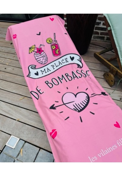 Serviette de plage Ma place de bombasse